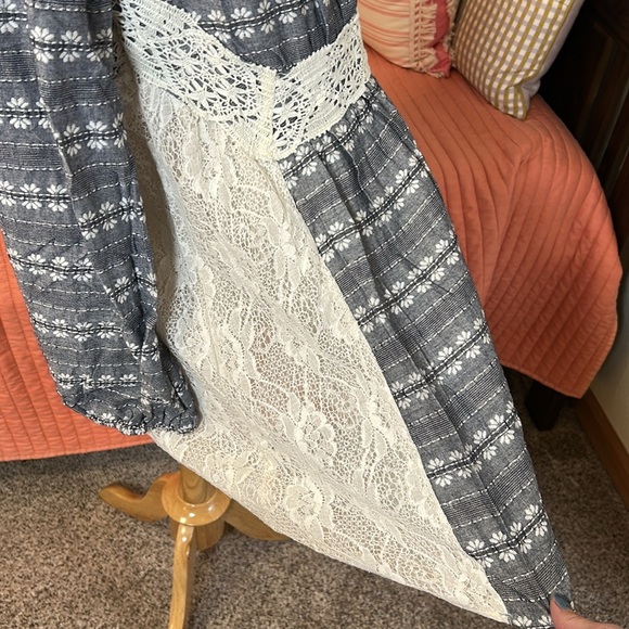 NWT Anthropologie Ryu Lace Cutout Peasant Dress Size L - Picture 6 of 16